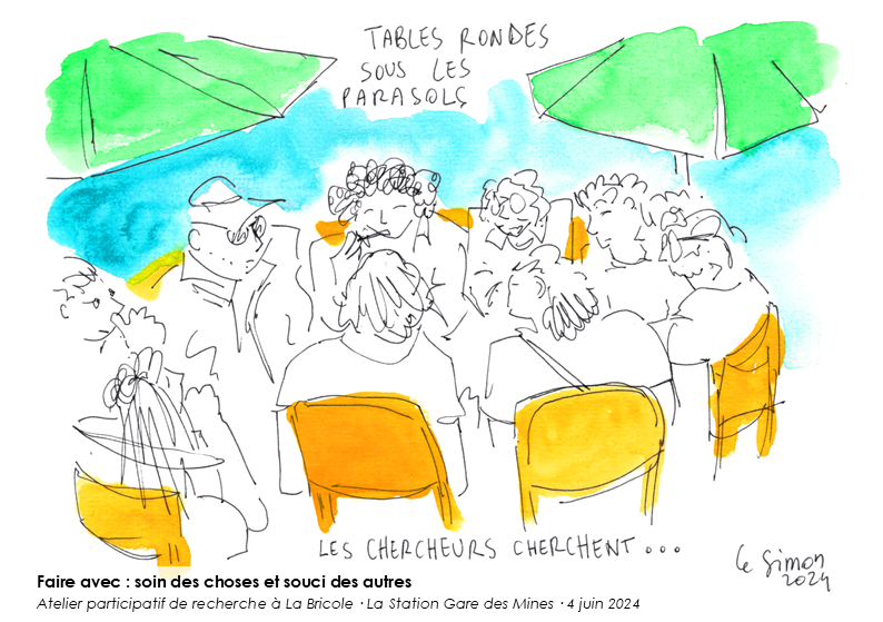 Faire avec workshop illustration by Bastien Simon - people meeting