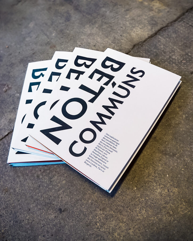 béton·communs books presented on concrete